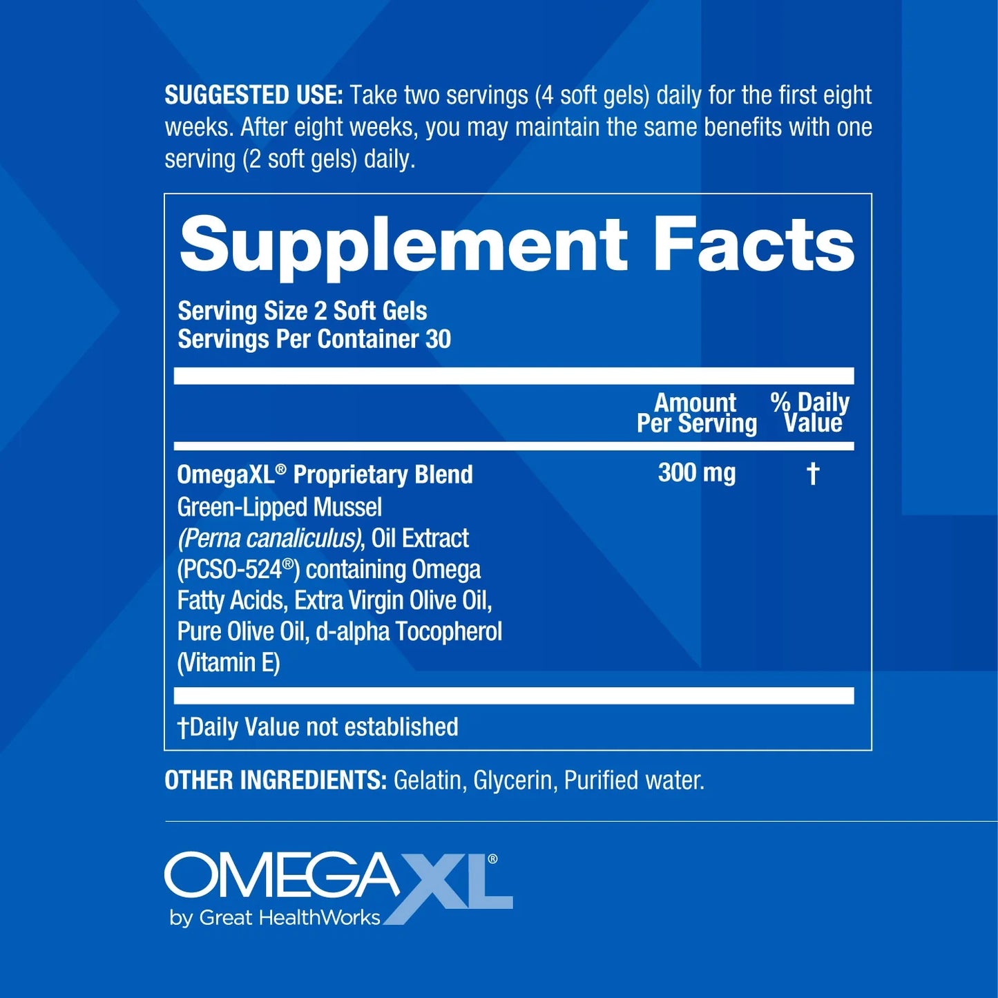 OmegaXL Joint Support Supplement – 60 Softgels – Green-Lipped Mussel Oil