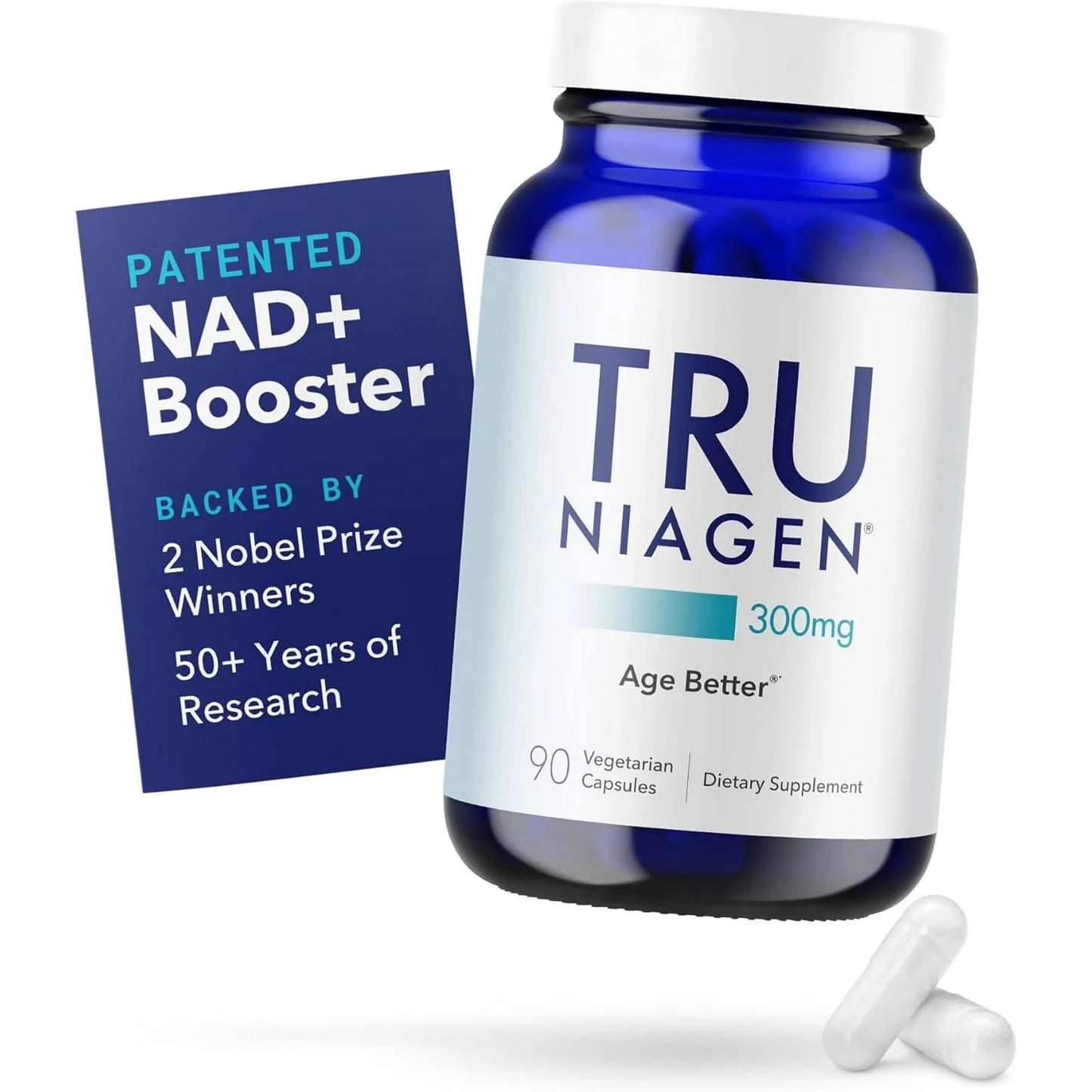 TRU NIAGEN 300mg | Patented NAD+ Supplement for Anti-Aging, Energy & Cellular Regeneration – 90 Capsules