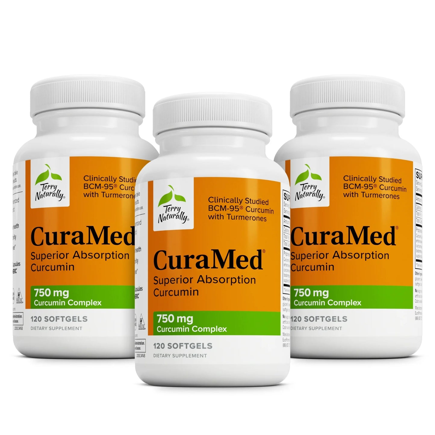 Terry Naturally CuraMed 750mg – Curcumin Complex – 120 Softgels