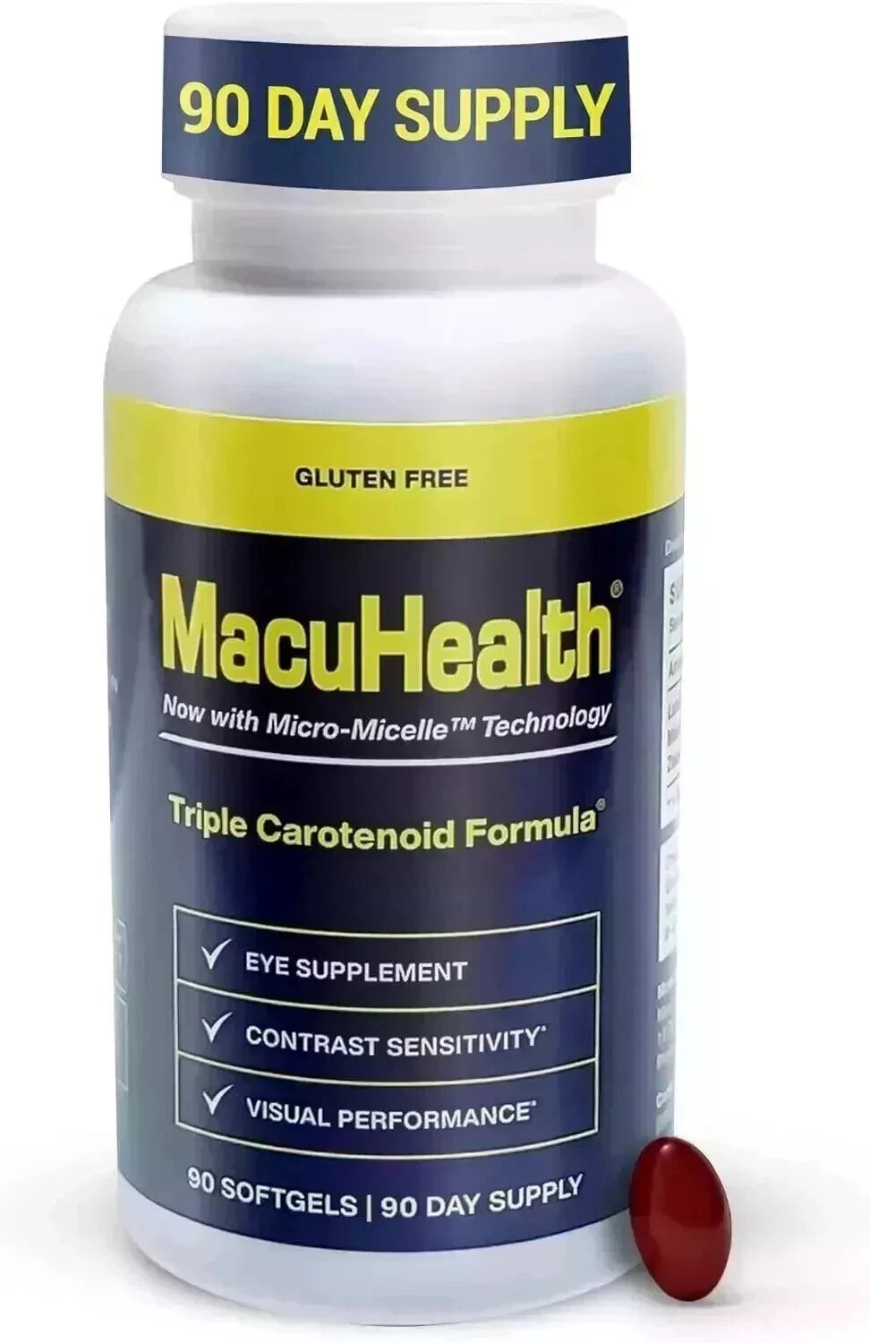 MacuHealth Eye Vitamins – Triple Carotenoid Support (90 Softgels)