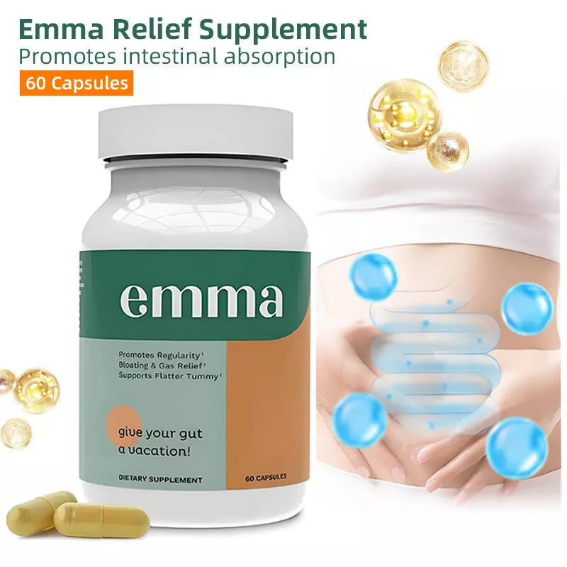 Emma Gut Health & Bloating Relief Supplement โ 60 Capsules โ Keto Friendly