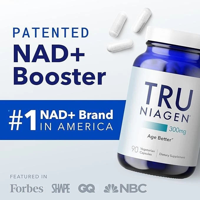 TRU NIAGEN 300mg | Patented NAD+ Supplement for Anti-Aging, Energy & Cellular Regeneration – 90 Capsules