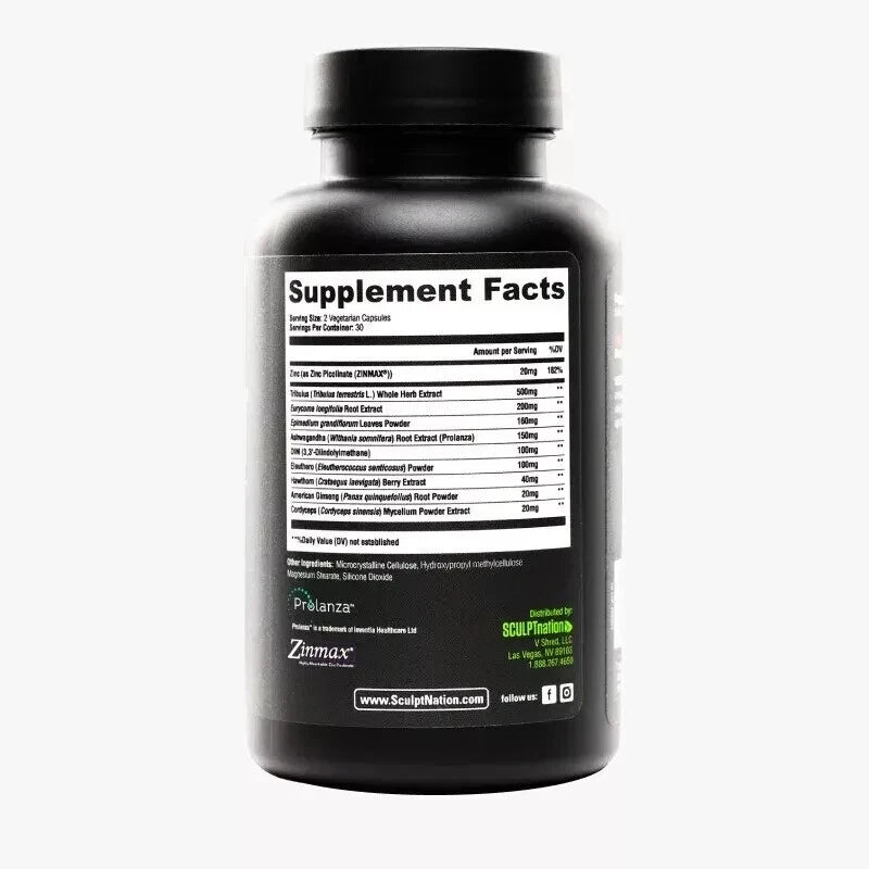 SculptNation Test Boost Max Testosterone Support for Muscle Growth & Fat Metabolism – 60 Capsules