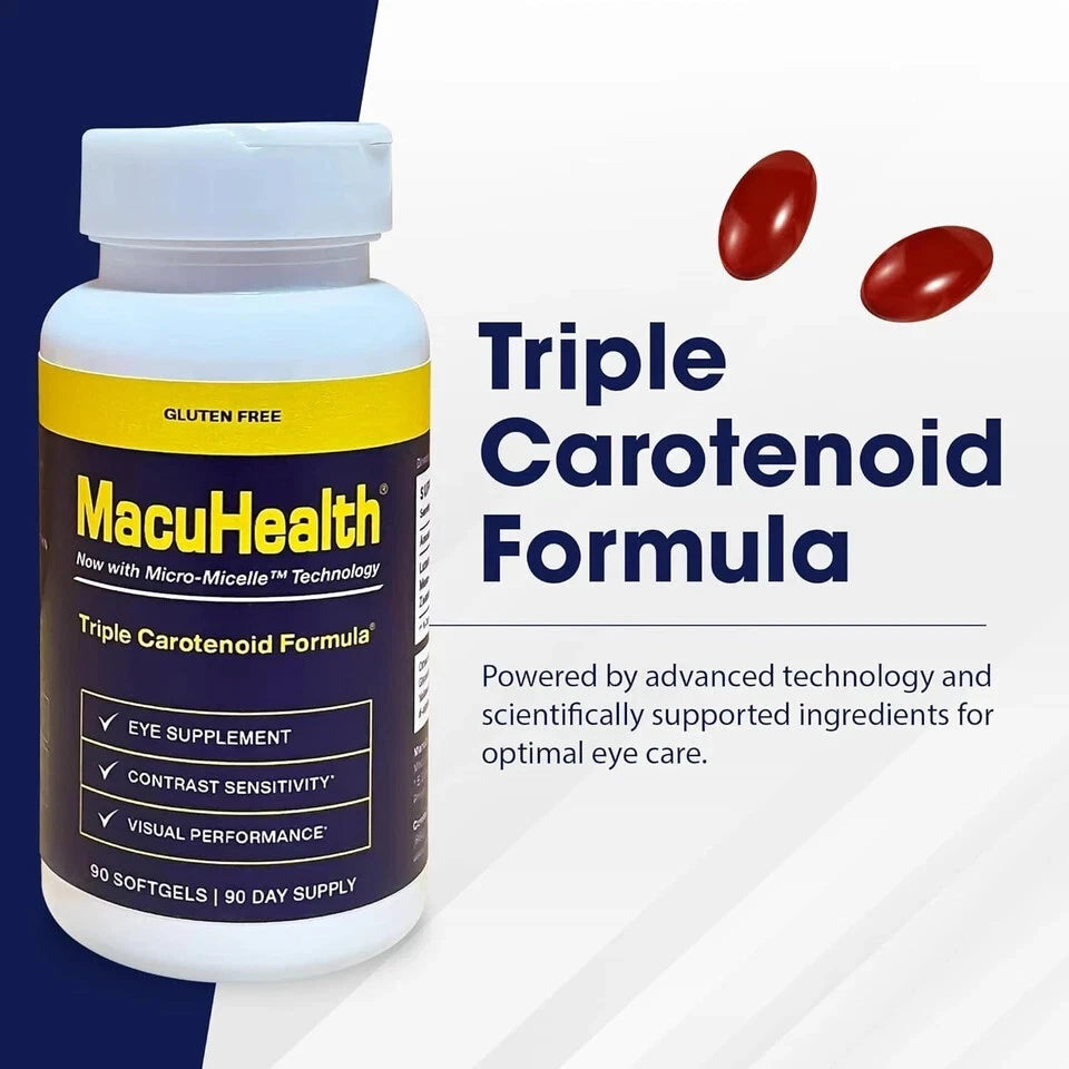 MacuHealth Eye Vitamins – Triple Carotenoid Support (90 Softgels)