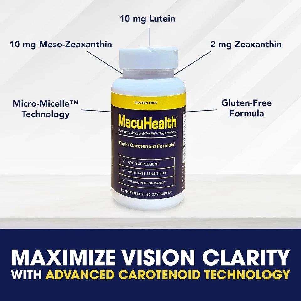 MacuHealth Eye Vitamins – Triple Carotenoid Support (90 Softgels)