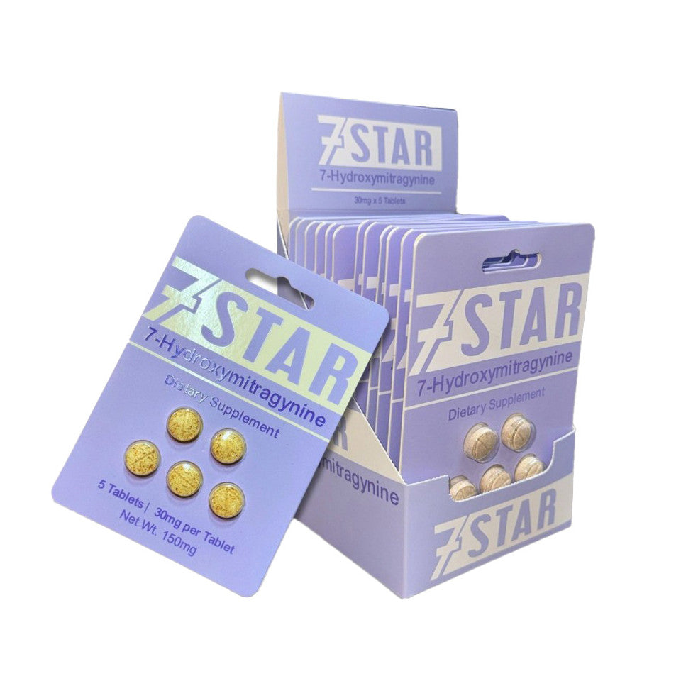 7 Star 7-Hydroxymitragynine 30mg Tablets – 5 Count Dietary Supplement
