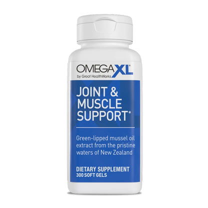 OmegaXL Green-Lipped Mussel Oil – 300 Softgels – New Zealand Omega-3