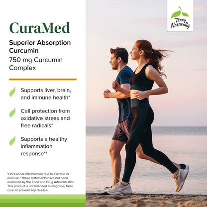 Terry Naturally CuraMed 750mg – Curcumin Complex – 120 Softgels