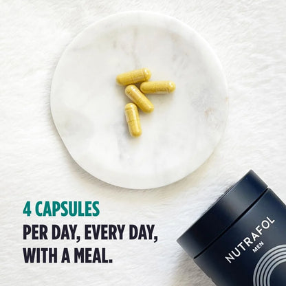 Nutrafol Men Hair Growth Supplement – 120 Capsules – Thicker Hair Support