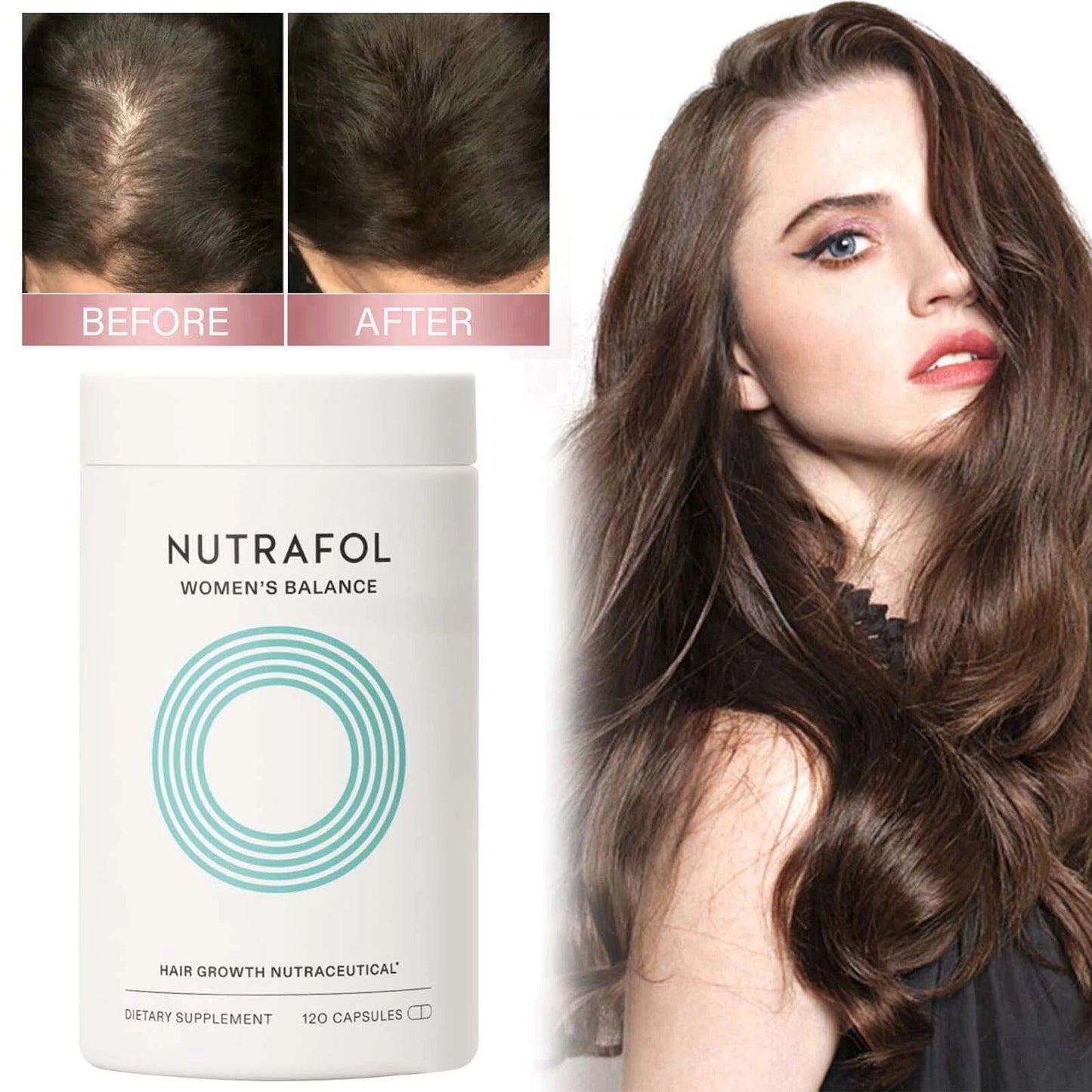 Nutrafol Women's Balance Hair Growth Supplement – 120 Capsules – For Women